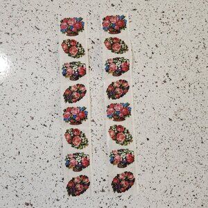 Vintage 1990 John Grossman The Gifted Line Flower Rose Bunches 16 Stickers